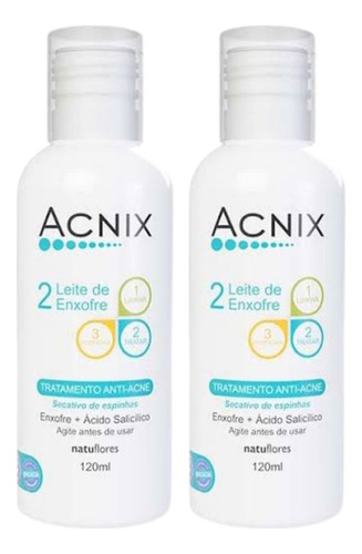 Secante De Espinhas Anti Acne Acnix 120ml Natuflores 2un Momento De Aplicação Dia/noite Tipo De Pele Todosostiposdepele