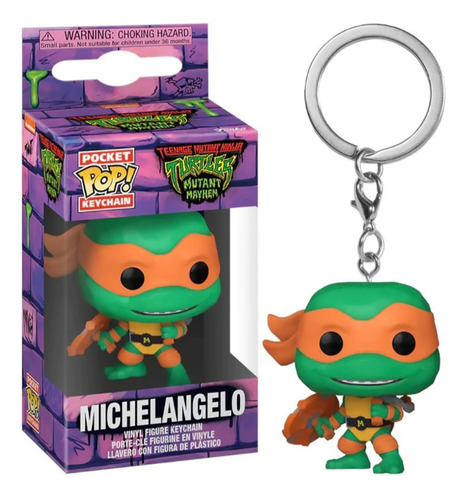 Llavero Funko Pop Keychain Tortugas Ninja Michelangelo