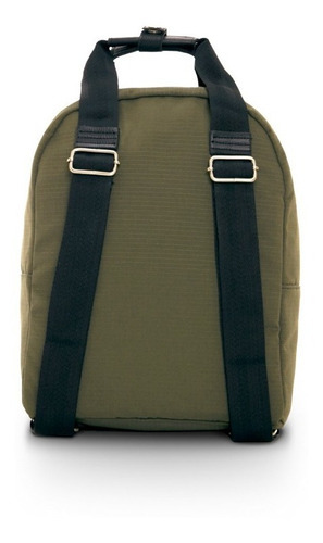 Mochila Primicia Con Manijas Mujer Rotonda 44006 Color Verde