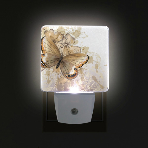 Lorvie Fondo Floral Conector Mariposa Luz Nocturna Led 2