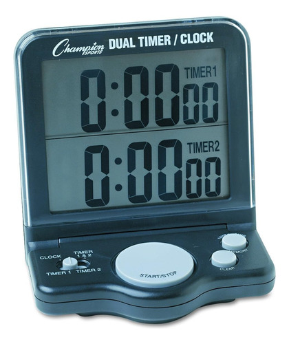 Champion Sports Dual Timer, Negro, En Ancho X 5 En Alto