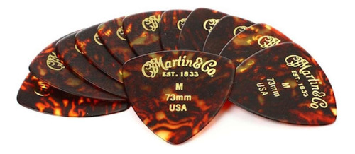 Martin Faux Tortuga Picks 12-pack  .73 Mm Medium