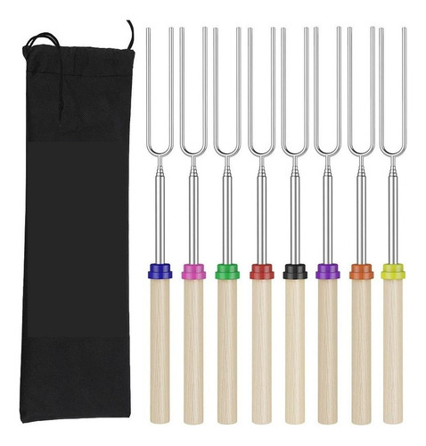 Lázhu 8 Piezas Palitos De Brochetas De Malvavisco Extensible