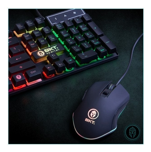 Imagen 4 de 8 de Kit de teclado y mouse gamer BKT BKTMK85 Español de color negro