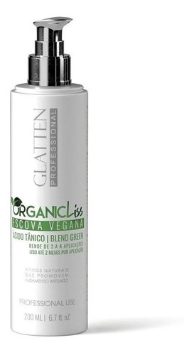 Glatten Progressiva Vegana Organicliss Sem Formol 200ml