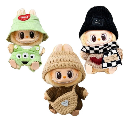 - 3 Ropa Para Labubu,bonitos Muñecas Ropas Y Accesorios