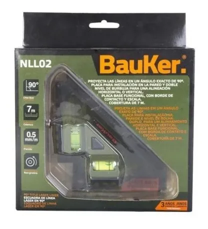 Nivel Angulo Laser 18x6x16 Cm Plastico Plateado