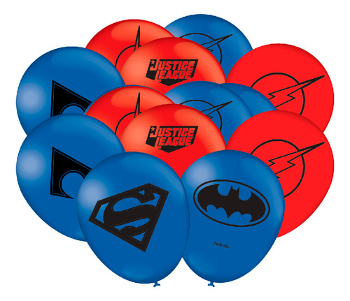25 Bexigas Balão N9 Decoração Liga Da Justiça Festa Aniversá