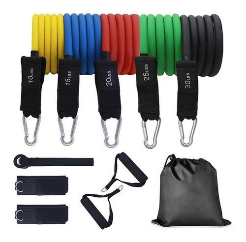 Set 11 Pcs Bandas Elásticas Resistencia Tubular Ejercicios