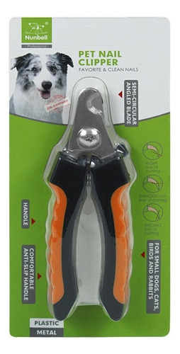 Alicate Para Perro O Gato Corta Uñas Mascotas Color Naranja