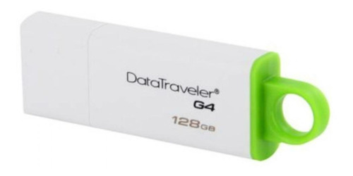 Imagen 2 de 2 de Memoria USB Kingston DataTraveler G4 DTIG4 128GB 3.0 blanco y verde