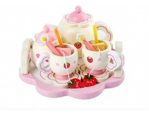 Set De Té Strawberry - Juguete En Madera