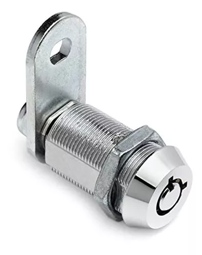 Cerradura tubular de armario con cerradura de leva, llave extraíble igual,  leva de 1-1/4 pulgadas y leva de desplazamiento (1-1/8 pulgadas 90°