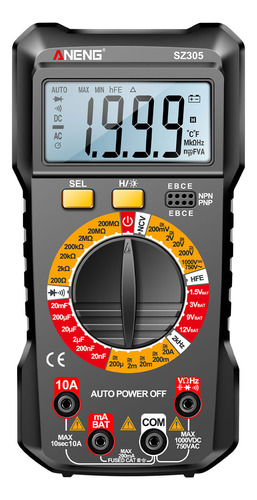 Probadores De Condensadores Multímetros Aneng Sz305 Professi