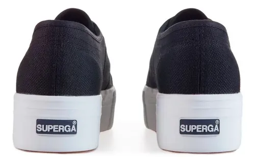 Superga plataforma negra hot sale