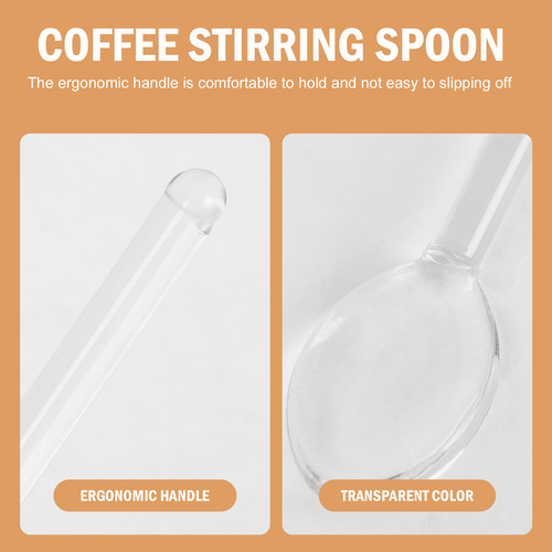 Cucharas Creativas De Vidrio Para Mezclar Café, 6 Unidades