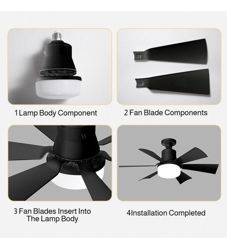 Z0f3 Ventilador Silencioso 40w Luz Inteligente Blanco