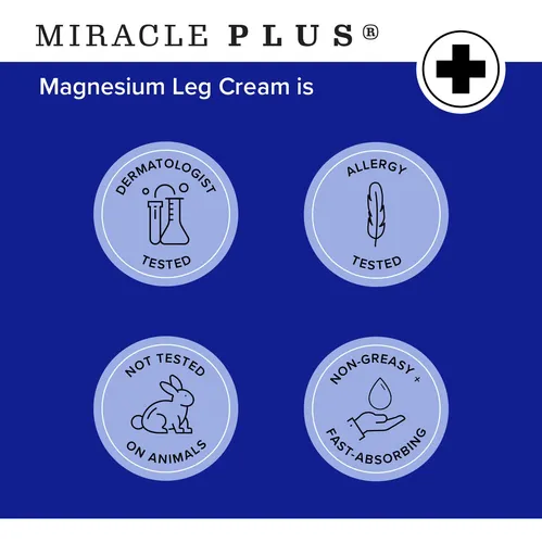 Crema De Magnesio Miracle Plus Leg Relief, Loción Herbal De