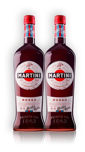 Aperitivo Martini Rosso Vermouth Destilado Kit X2u 1000ml