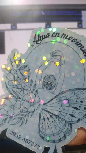 3 Planchas Sticker Etiqueta Holo A4 Resist Agua Emprendedor