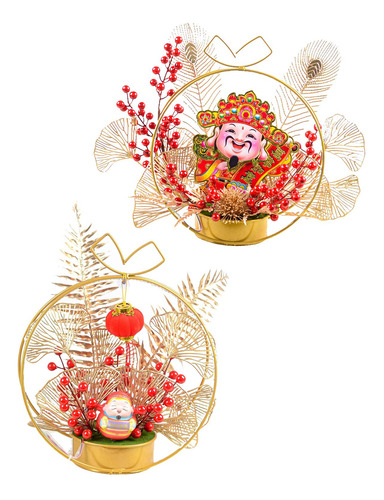 Adornos De Año Nuevo Chino Flor En Maceta Artificial