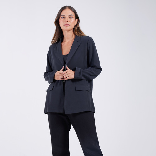 Blazer Mujer Ostu Blazer Negro Viscosa 40400011-10