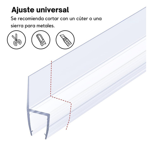 3 Metros Guardapolvo Puerta Cristal Regadera Ducha Cancel
