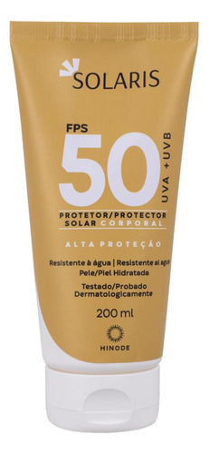 Protetor Solar Corporal Solaris Uva E Uvb Fps 50 200ml