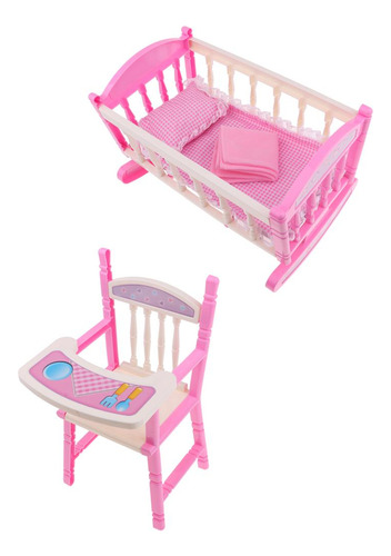 Set De Comedor Para Cuna Y Cama De Muñecas Para 9