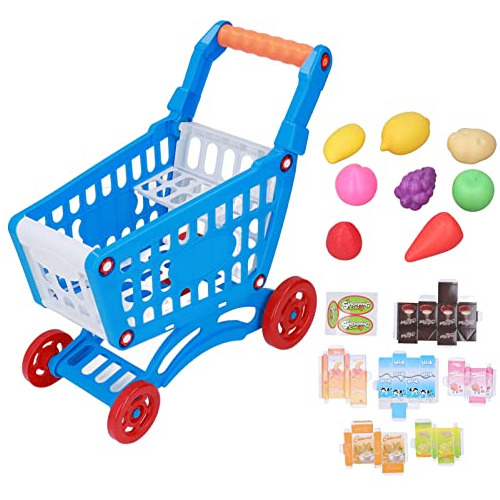 Dilwe Kids Shopping Cart Set,shopping Cart Toy With Pretend