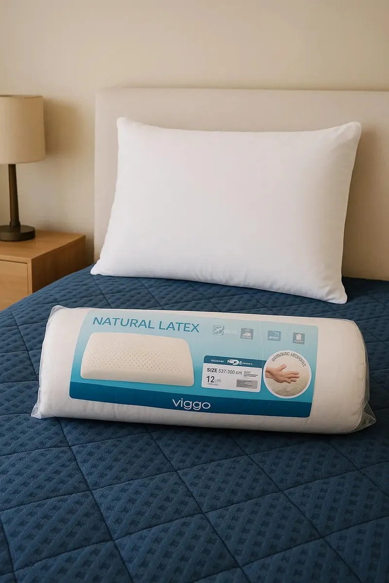 Almohada Viggo Natural Látex Sistema Airy Soft Blanco