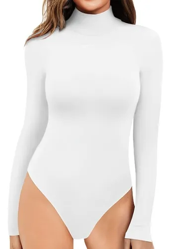 Body Mujer Sexy Ajustado Panti Blusa Manga Larga Elegante