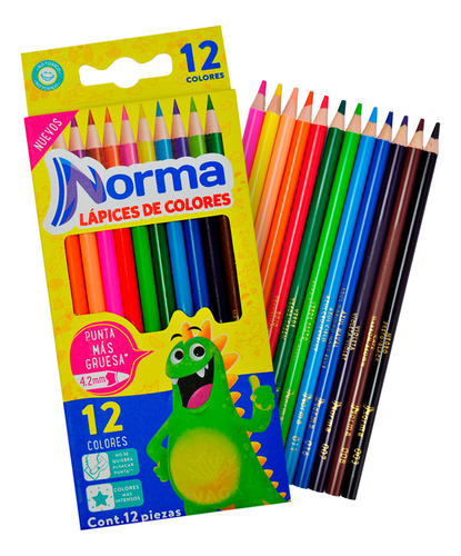 15 Cajas De 12 Lápices De Colores Intenso Profesional Norma