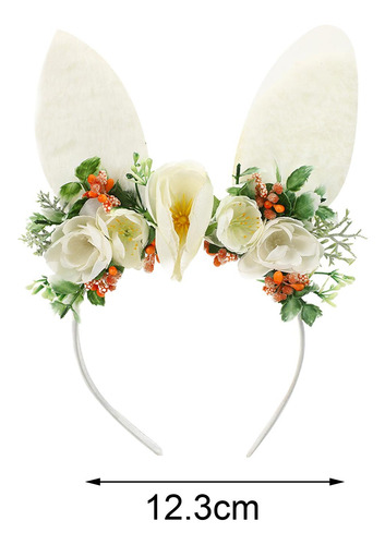 Diadema De Flores Para El Pelo, Diadema Ligera Con Orejas