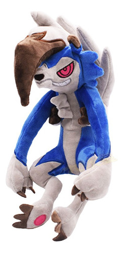 Azul Lycanroc Midnight Peluche Muñeca Niños Cumpleaño Regalo