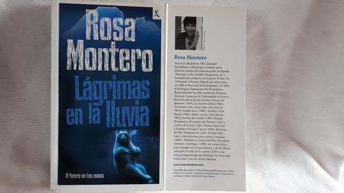 Imagen 4 de 5 de Lagrimas En La Lluvia Rosa Montero Ed. Seix Barral