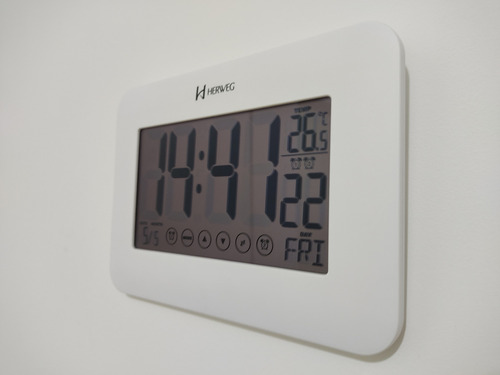 Relógio De Parede Mesa Despertador com 2 alarmes por dia Digital Touch 2983 Herweg