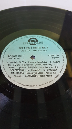 Lp Jezio Araujo 1976.isto É Que A Seresta