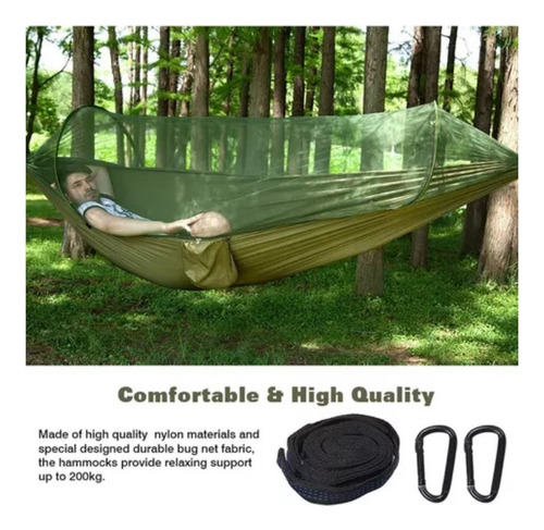 Lj Hamaca De Camping Con Mosquitera Doble Separada 200 Kg