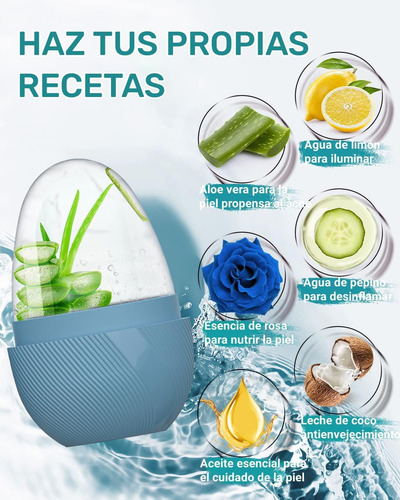 Rodillo Silicón Hielo Para Masaje Facial Reutilizable Cuidad