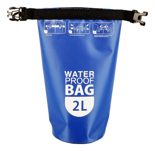 2l Waterproof Dry Bag Roll Compression Sack Blue 2 L Blue
