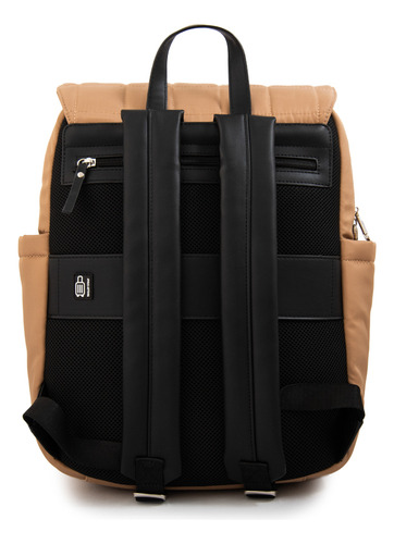 Mochila Porta Notebook Belina Beige Mujer Amphora