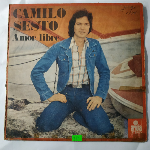 Música Disco Vinilo,camilo Sesto Amor Libre 10 Temas 1975 (Usado)