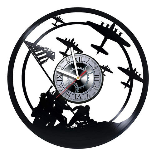 Reloj De Pared De Vinilo Compatible Con El Marine Corps...