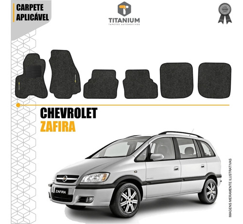 Imagem 3 de 4 de Tapete Zafira 7 Lug 6pçs 2001 A 2012 Carpete - Linha Bronze