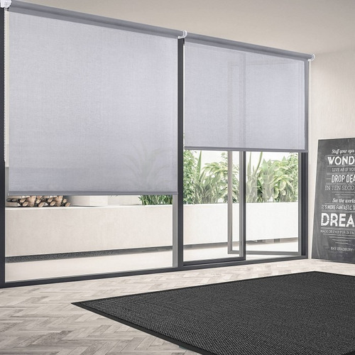 Cortina Roller Screen, Solarview, Microperforado - 100 X 140 Color Gris