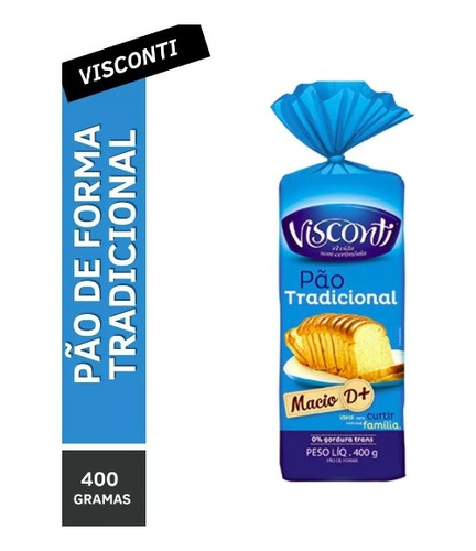 Pão De Forma Tradicional Visconti Pacote 400g