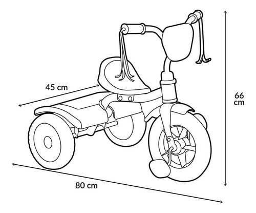 Triciclo Magnum Con Llantas De Aire Y Timbre Nuevo En Caja Rojo (Usado)
