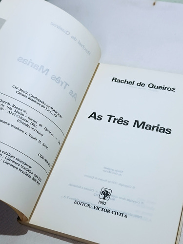 Livro De 1982 As Três Marias De Rachel De Queiroz
