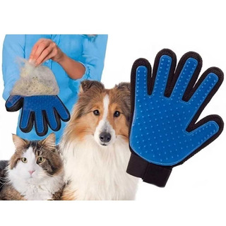 Guante Quita Pelo Cepillo Para Peinar Perros Gatos Silicona Color Negro